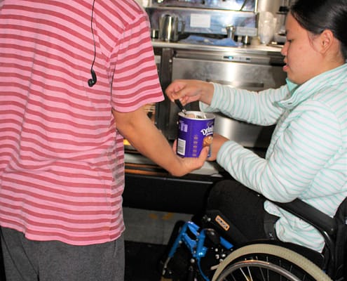 Disability working experience to make a coffee